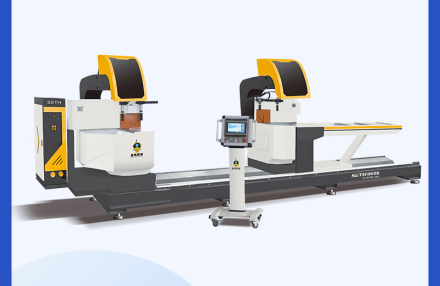 máquina de serra de esquadria dupla CNC